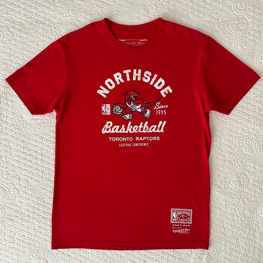 Mitchell & Ness Red Toronto Raptors Men’s T-Shirt Northside Basketball NBA Sz M